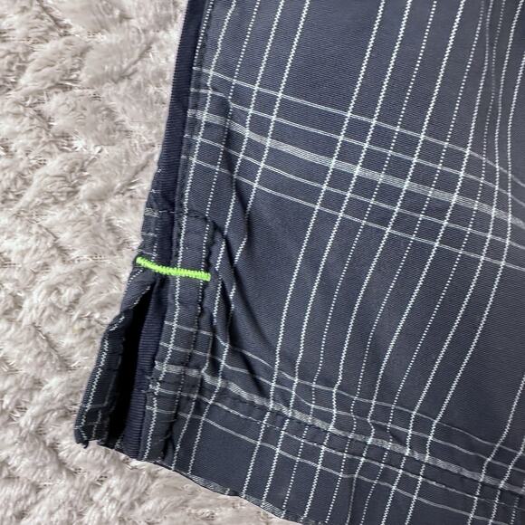 Nike Flex Vent Training Drawstring Shorts Blue Plaid Men's Size XL Embroidered - Picture 4 of 10